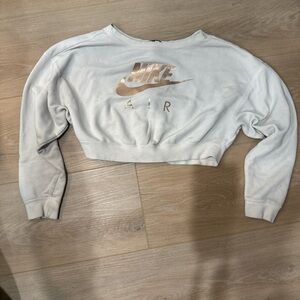 Nike Women's Gray Cropped Sweatshirt